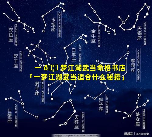 一 🦆 梦江湖武当命格书店「一梦江湖武当适合什么秘籍」